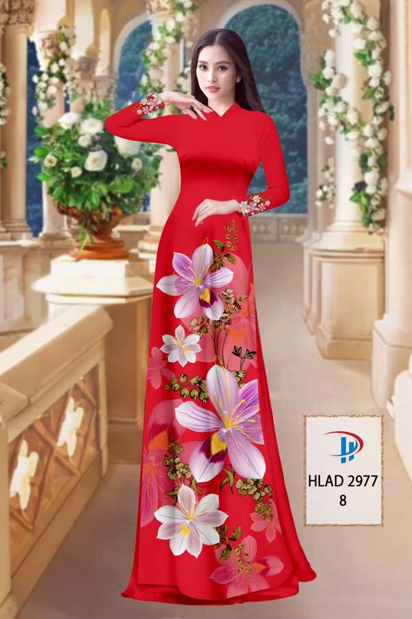 Vải Áo Dài Hoa In 3D AD HLAD2977 62